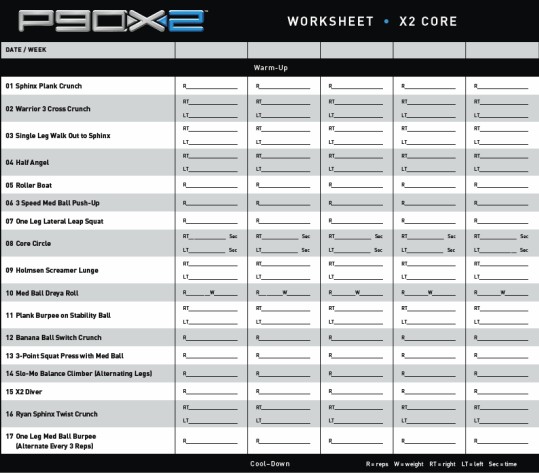 p90x2 schedule elite athlete training p90x2 workout sheet
