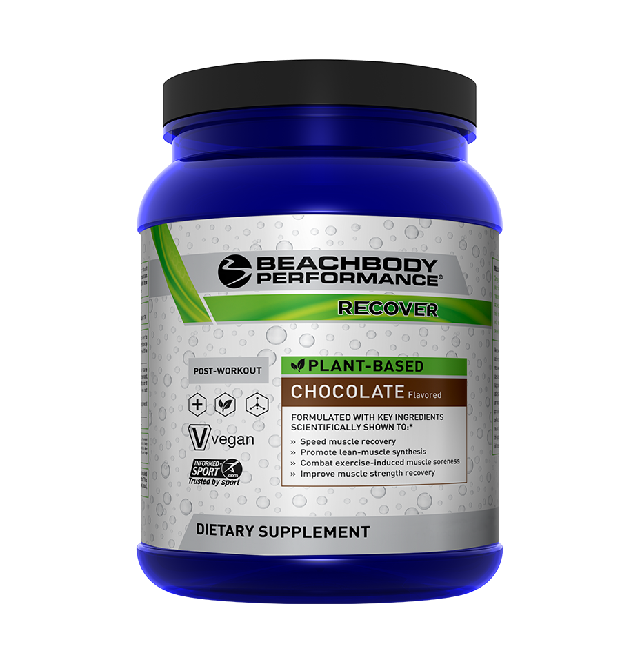 Plant based protein shake, plant based recover, vegan recover shake beachbody